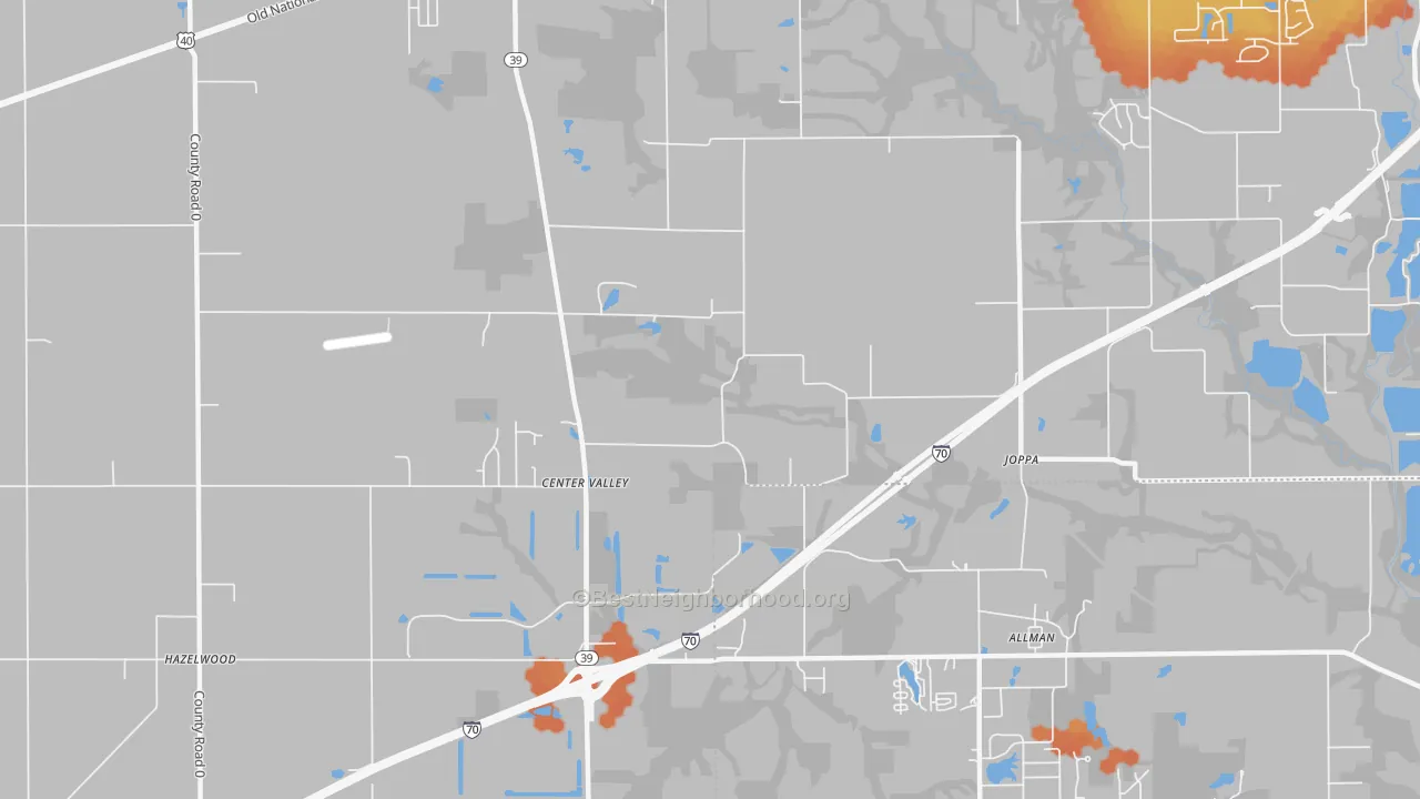 Bike Grade map of Joppa, IN