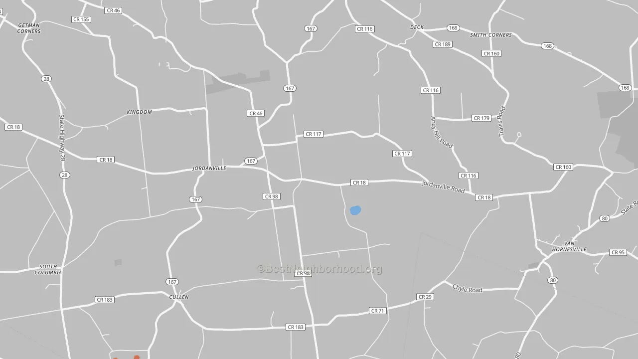 Bike Grade map of Jordanville, NY