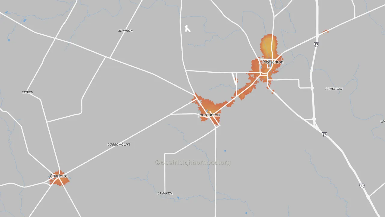 Bike Grade map of Jourdanton, TX