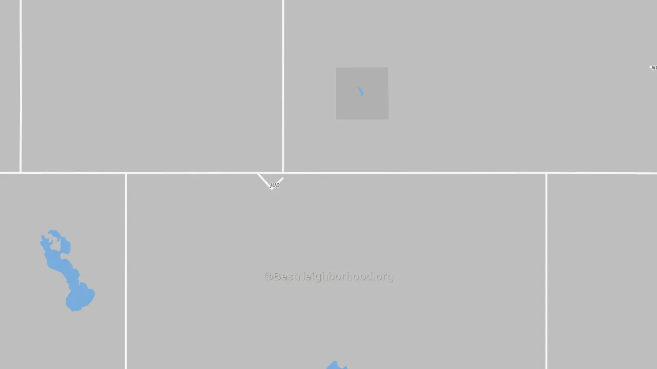 Bike Grade map of Jud, ND