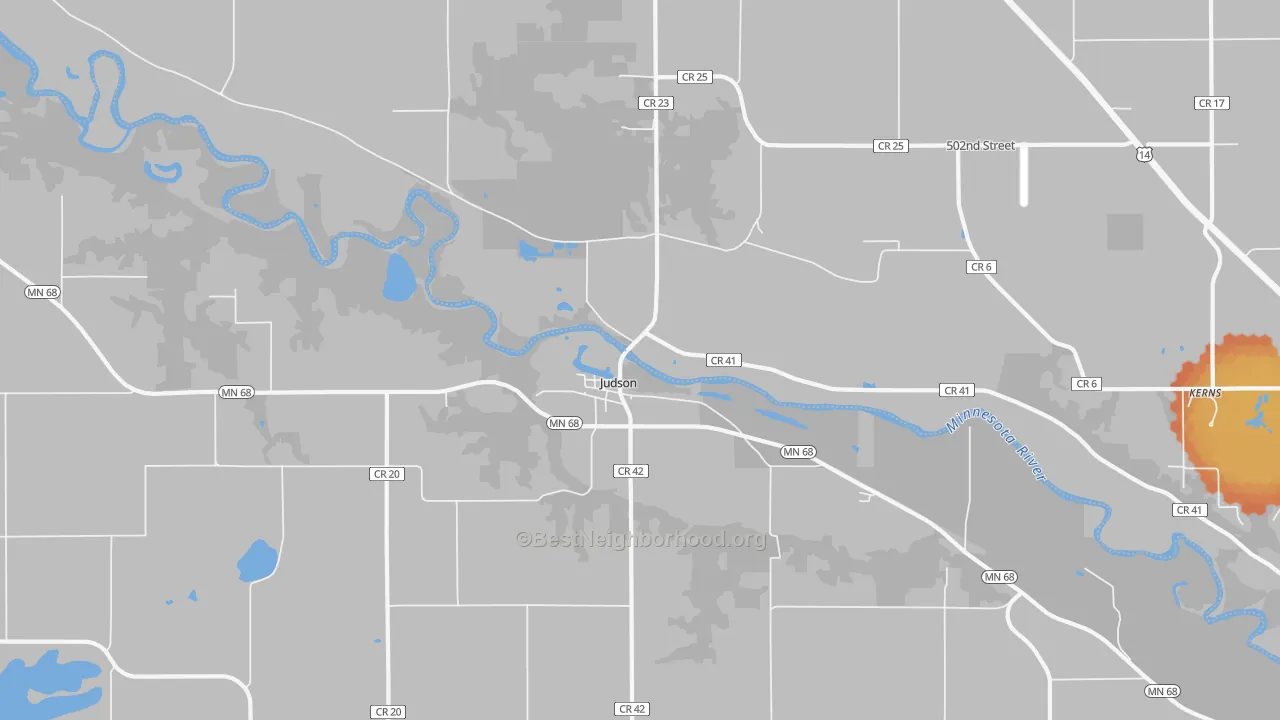 Bike Grade map of Judson, MN