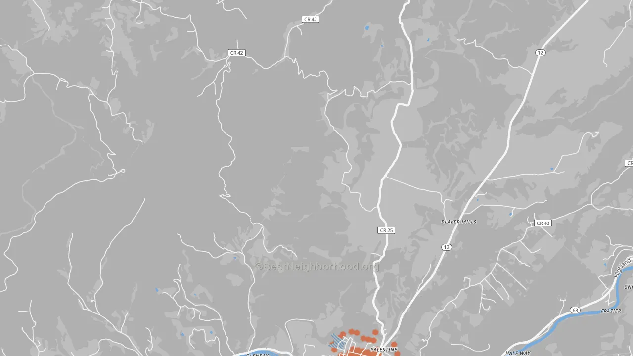 Bike Grade map of Judson, WV