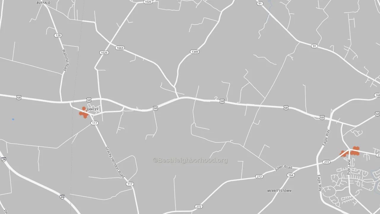 Bike Grade map of Julien, KY