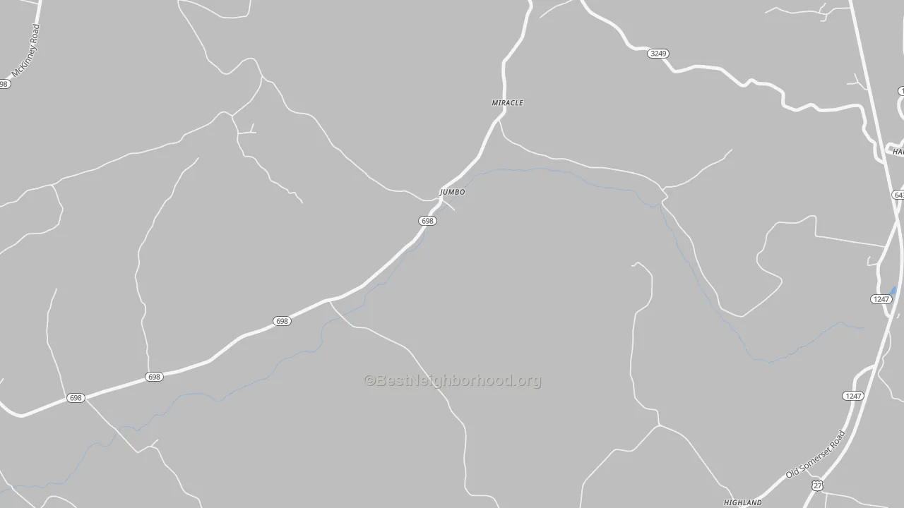 Bike Grade map of Jumbo, KY