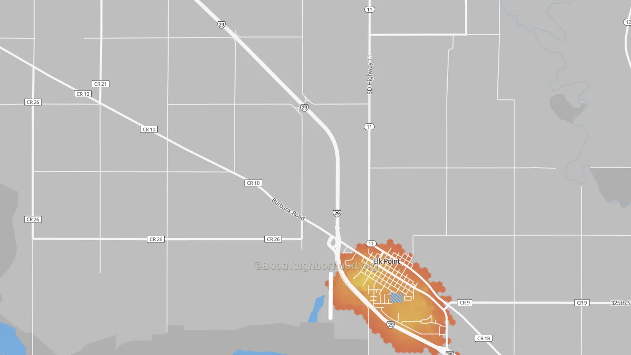 Bike Grade map of Junction City, SD