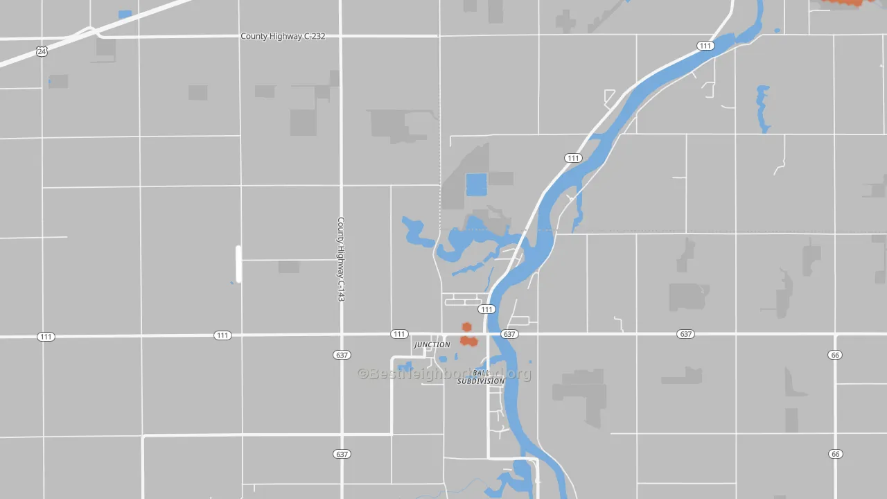 Bike Grade map of Junction, OH