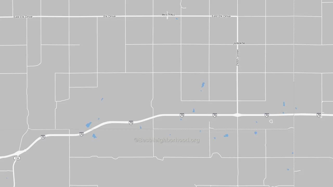 Bike Grade map of Juniata, KS