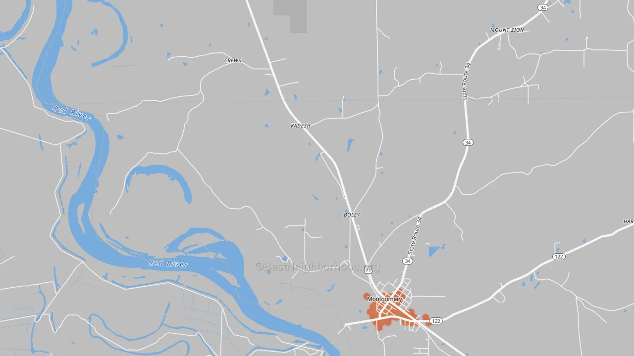 Bike Grade map of Kadesh, LA