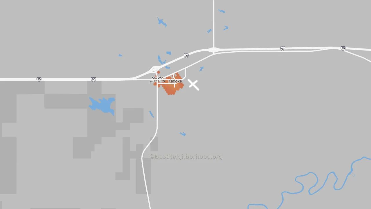 Bike Grade map of Kadoka, SD
