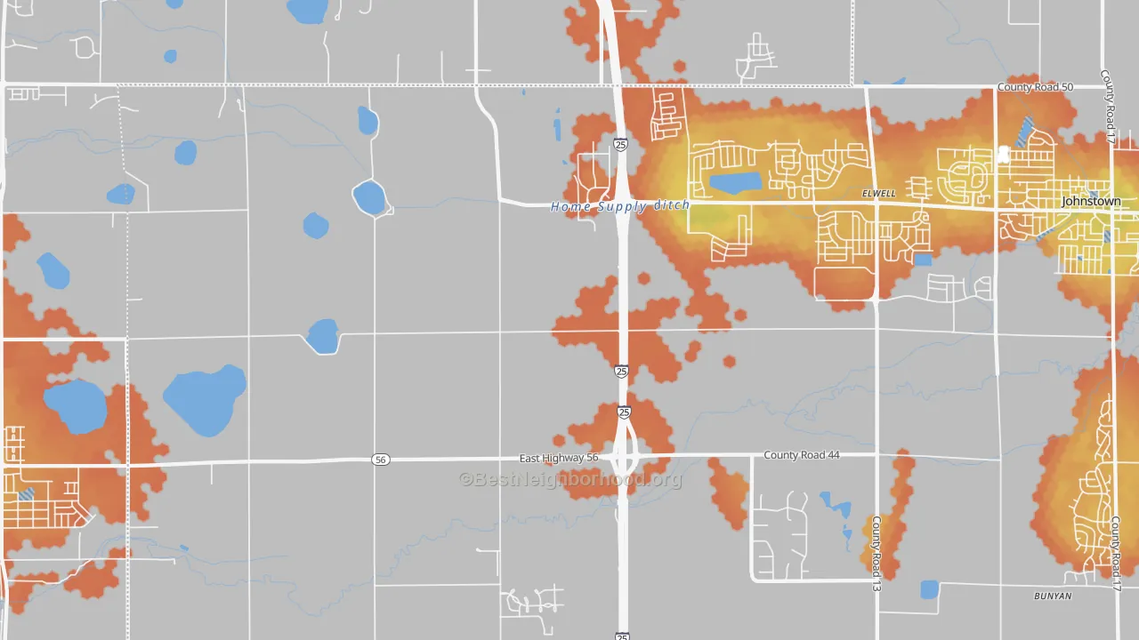 Bike Grade map of Kahler, CO