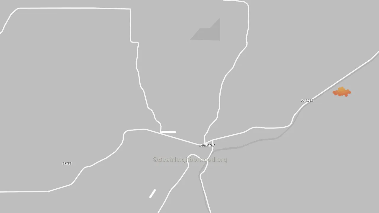 Bike Grade map of Kahlotus, WA