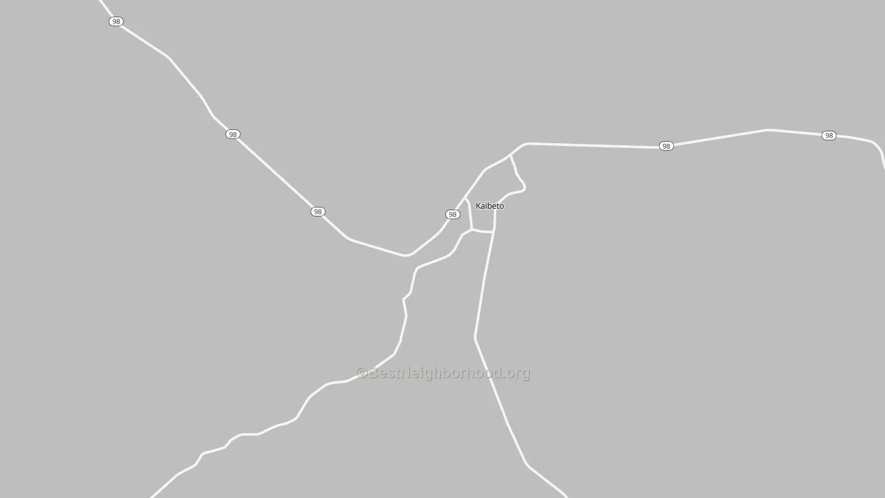 Bike Grade map of Kaibito, AZ