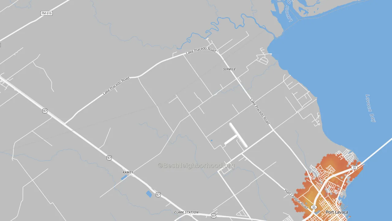 Bike Grade map of Kamey, TX