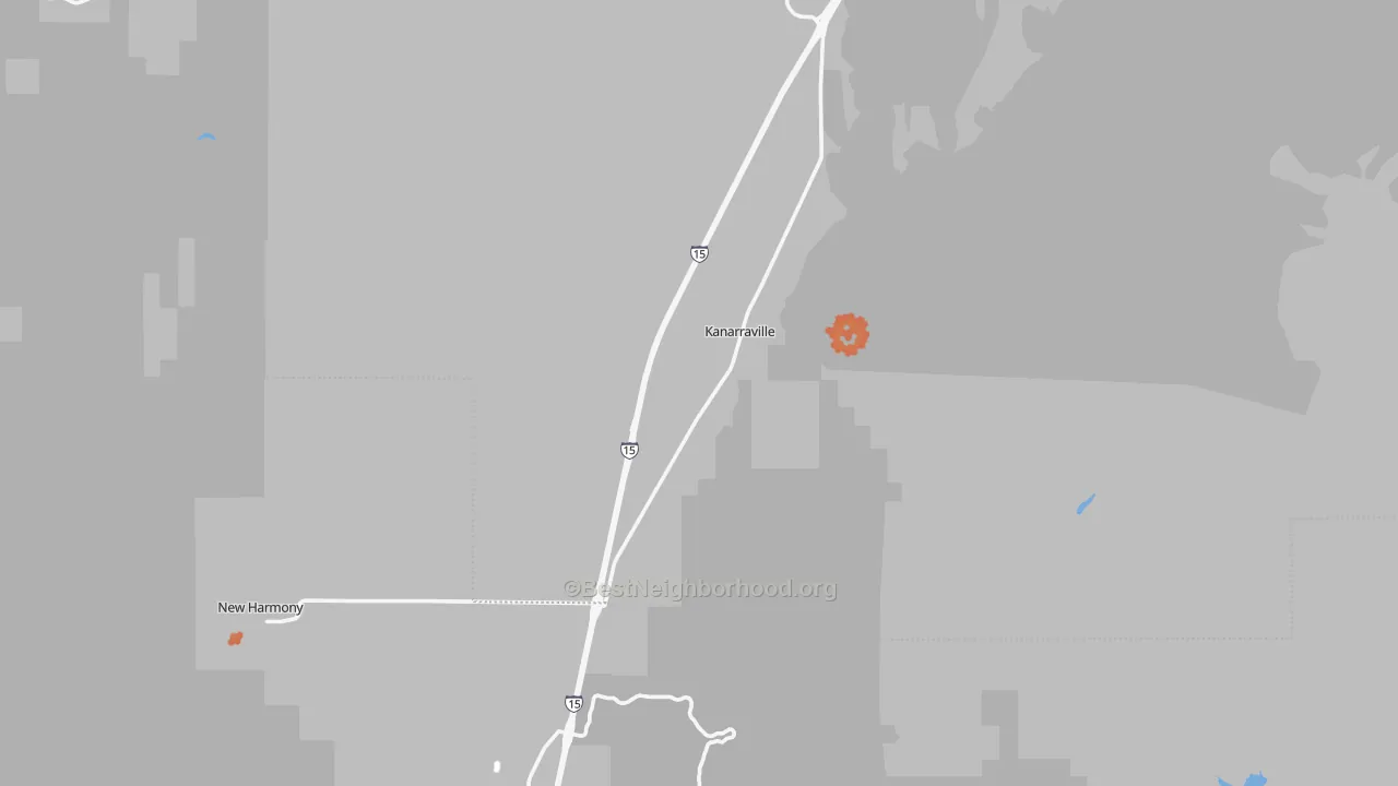 Bike Grade map of Kanarraville, UT