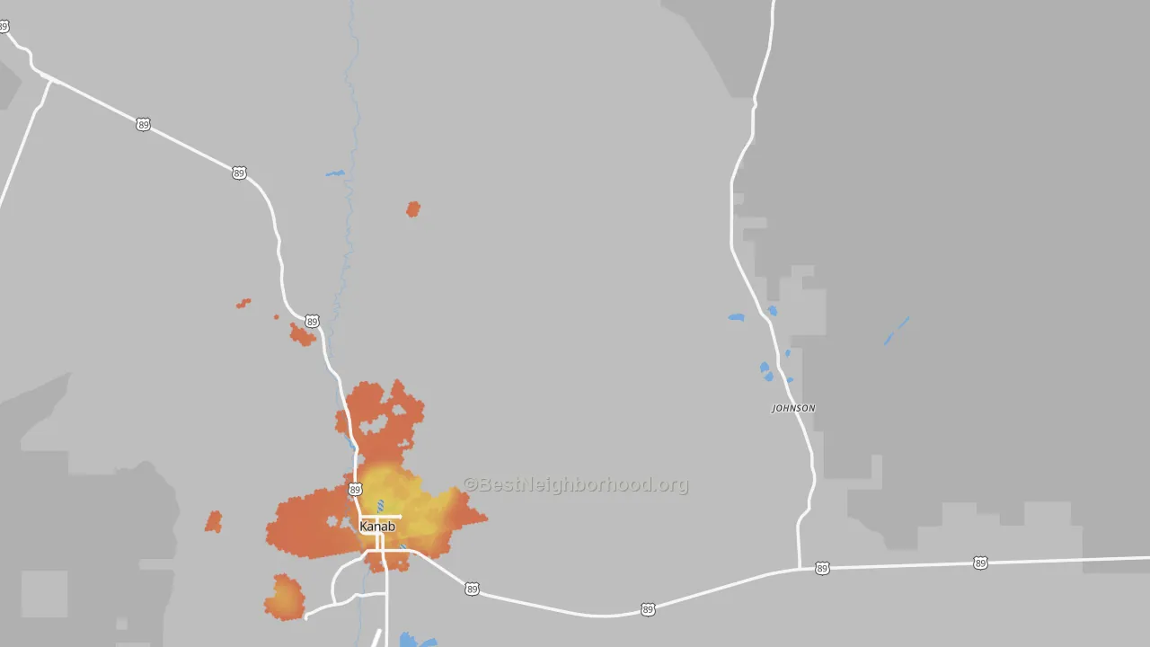 Bike Grade map of Kane County, UT
