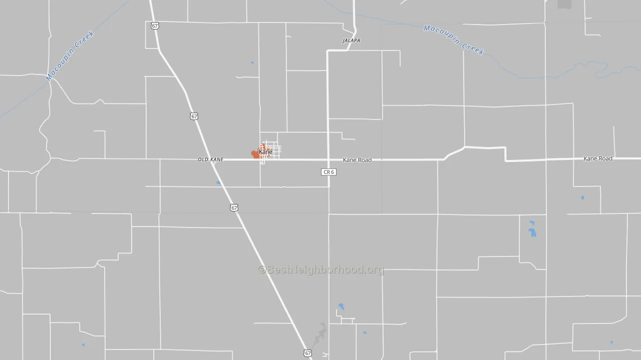 Bike Grade map of Kane, IL
