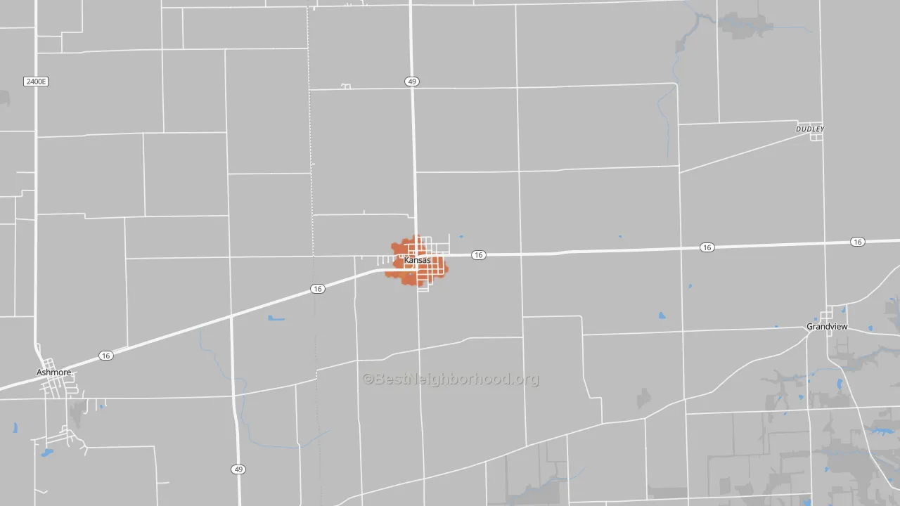Bike Grade map of Kansas, IL
