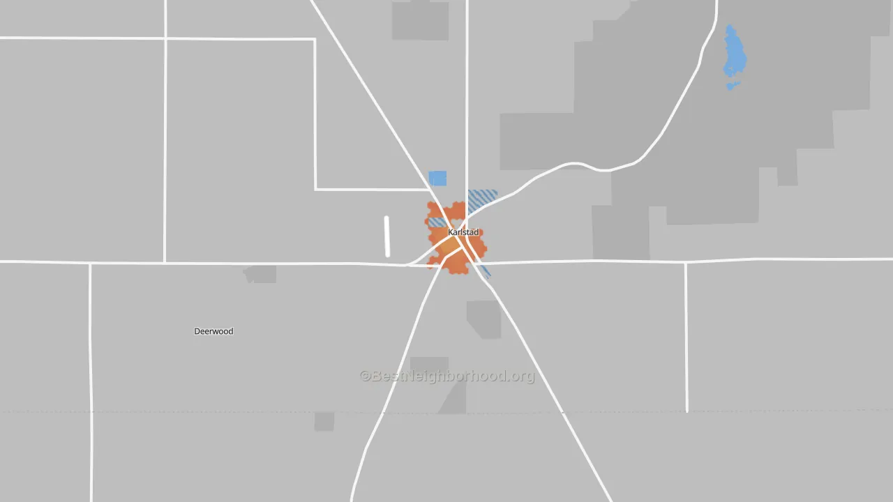Bike Grade map of Karlstad, MN