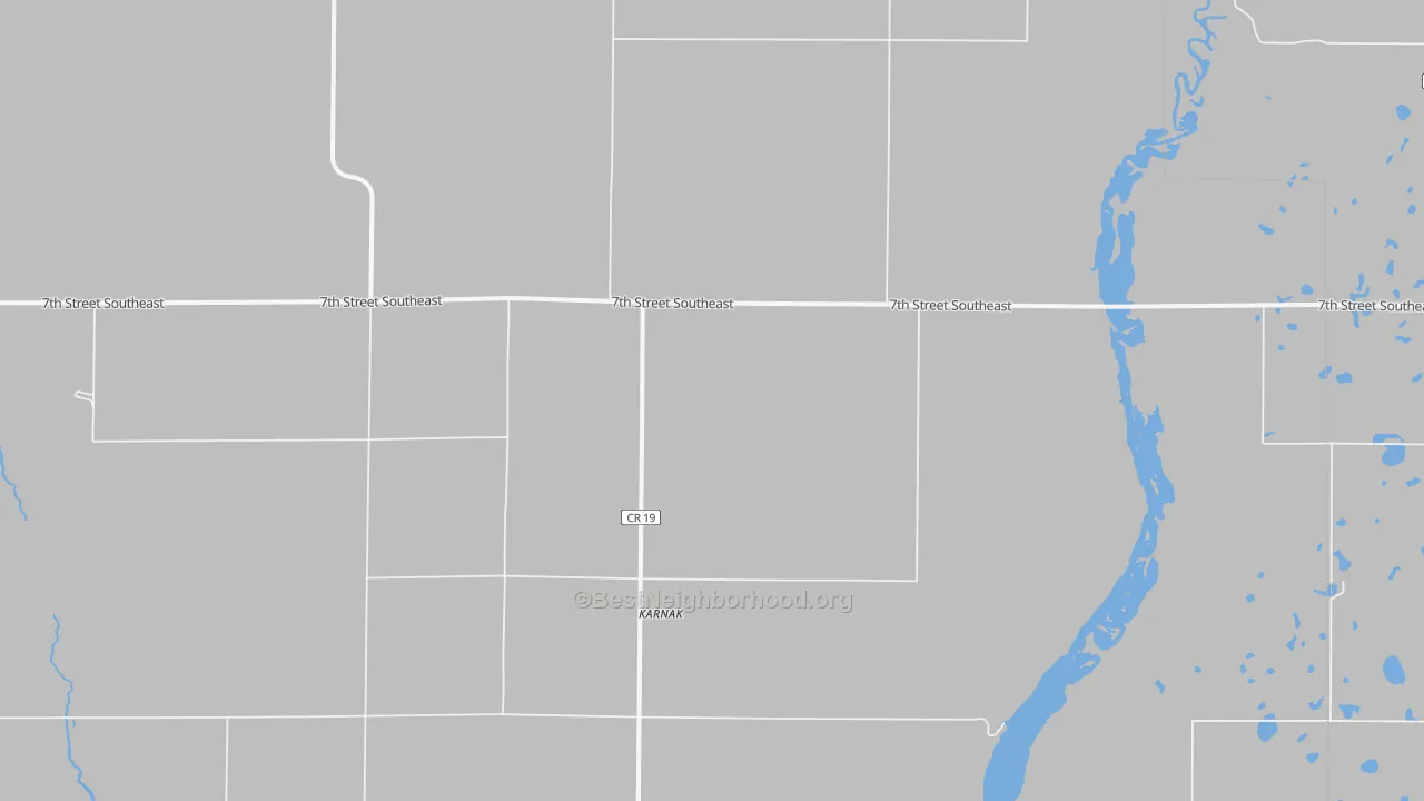 Bike Grade map of Karnak, ND