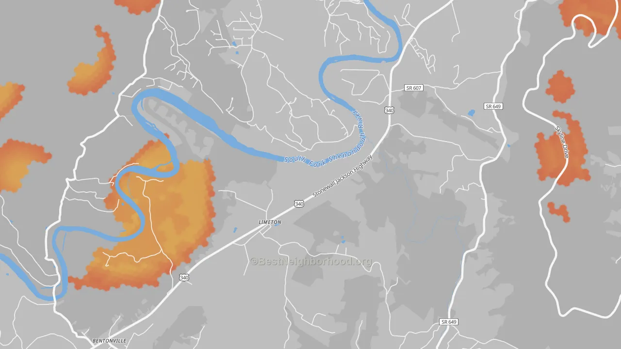Bike Grade map of Karo, VA