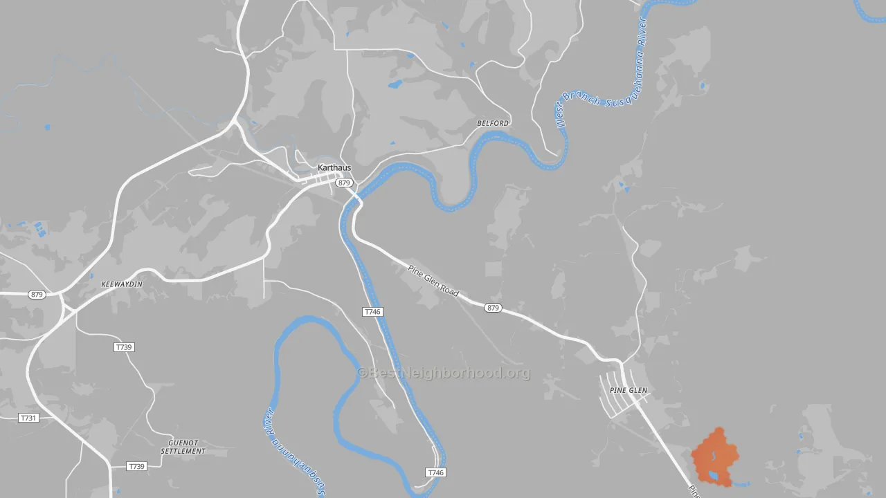 Bike Grade map of Karthaus, PA