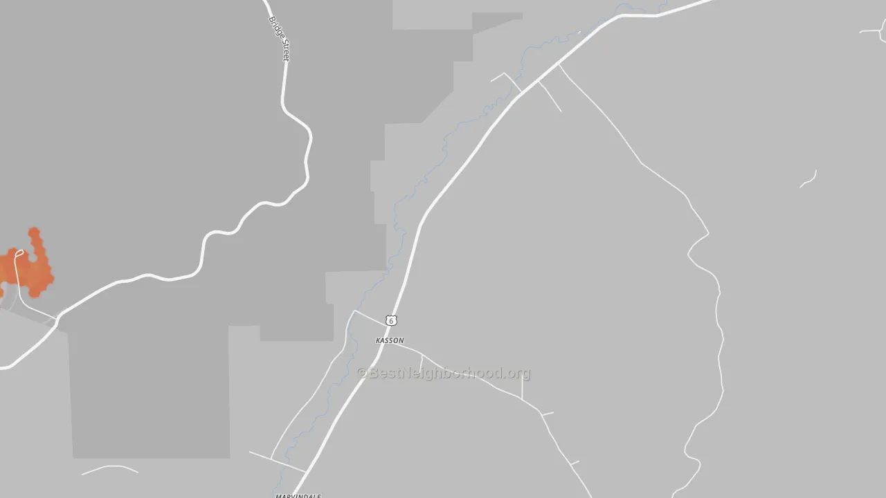 Bike Grade map of Kasson, PA
