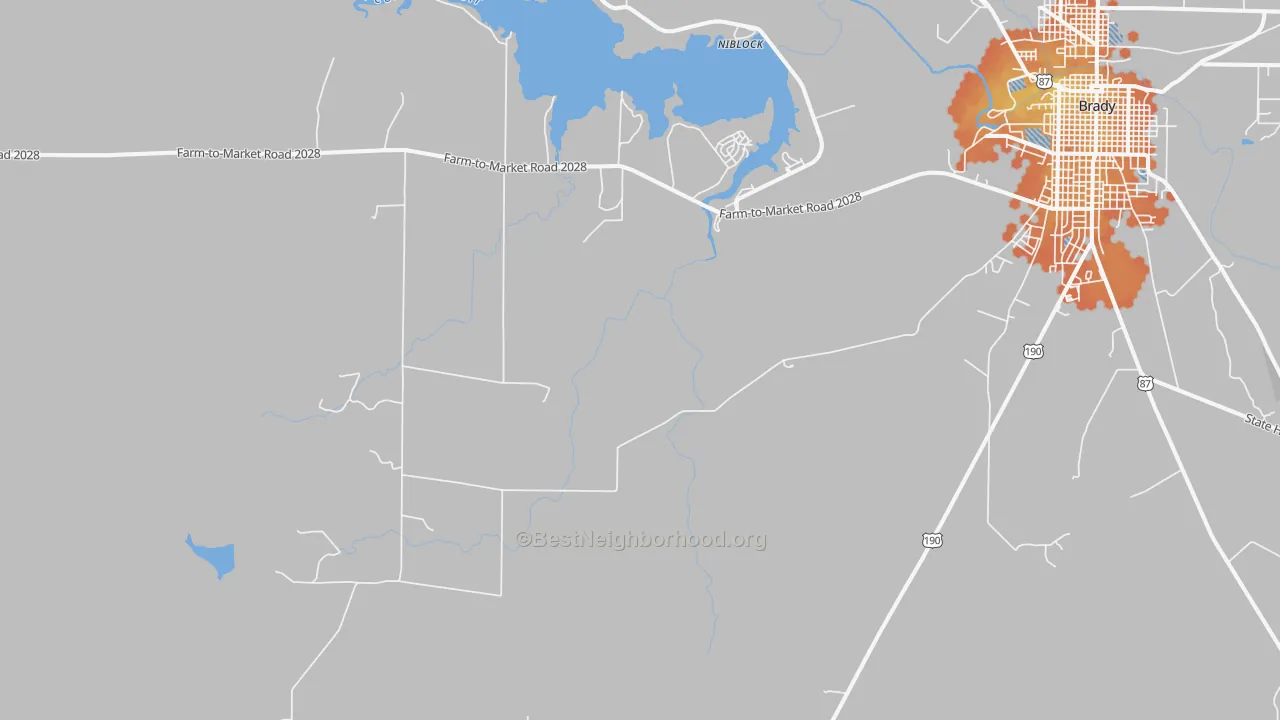 Bike Grade map of Katemcy, TX