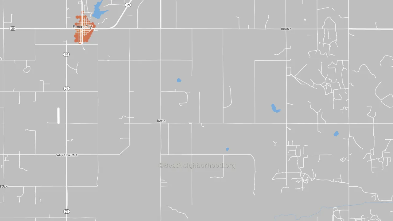 Bike Grade map of Katie, OK