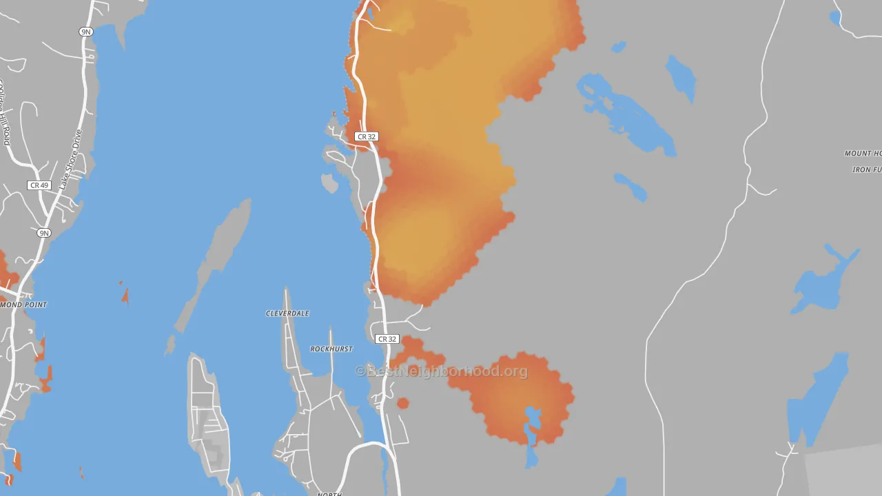 Bike Grade map of Kattskill Bay, NY