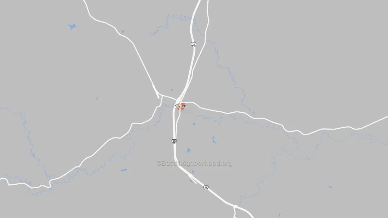 Bike Grade map of Kaycee, WY