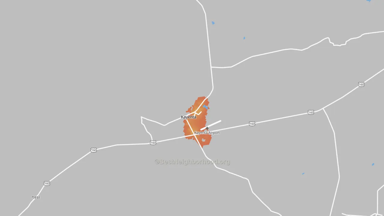 Bike Grade map of Kayenta, AZ