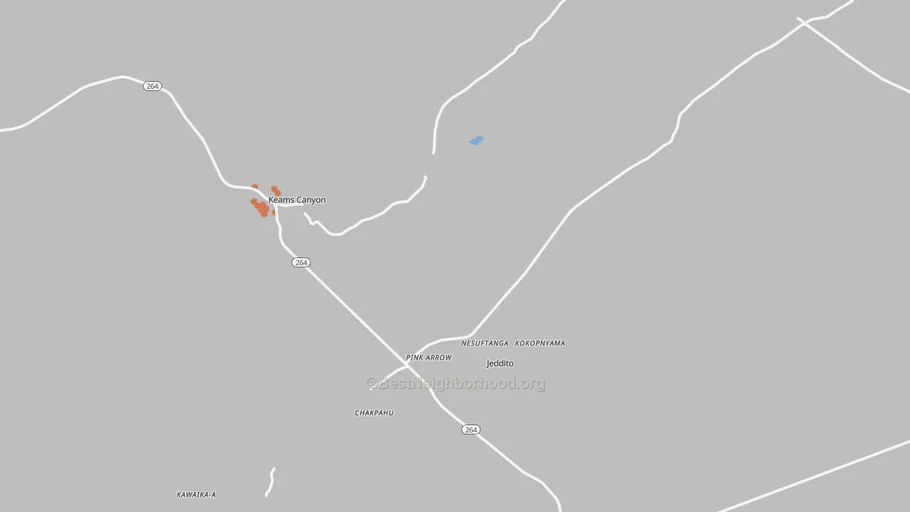 Bike Grade map of Keams Canyon, AZ