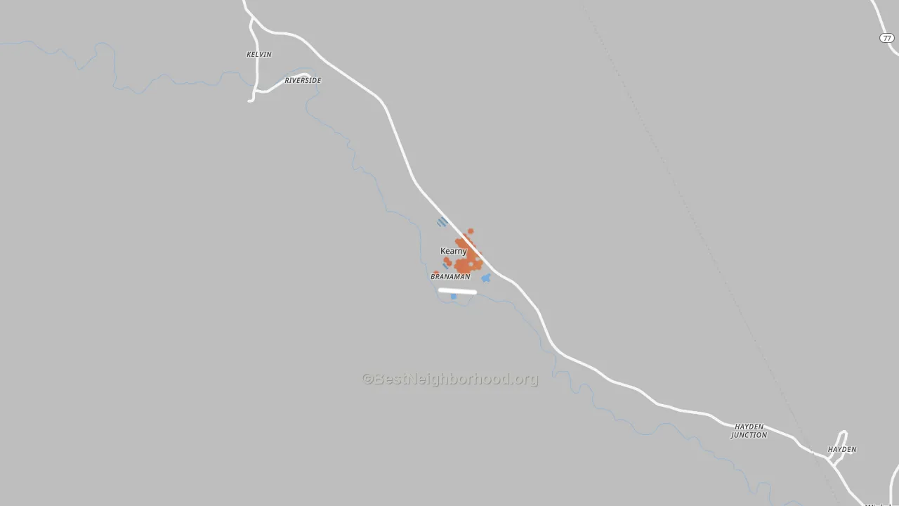 Bike Grade map of Kearny, AZ