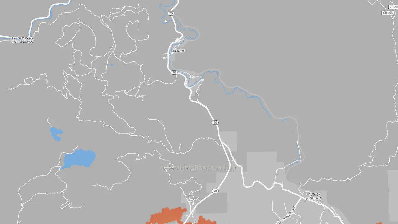 Bike Grade map of Keddie, CA