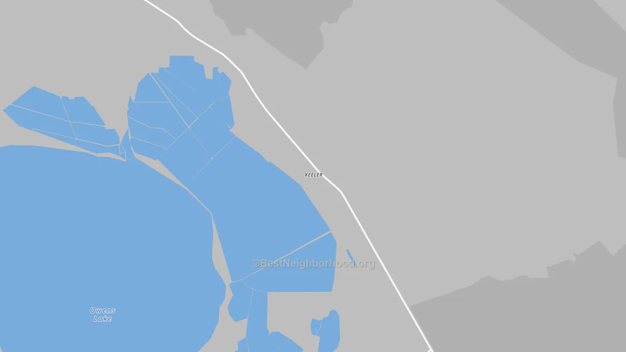 Bike Grade map of Keeler, CA