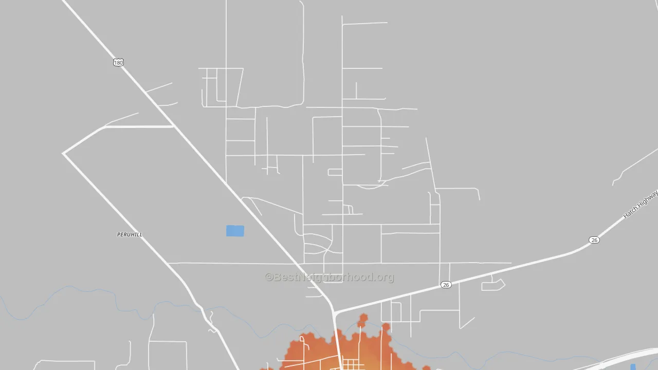 Bike Grade map of Keeler Farm, NM