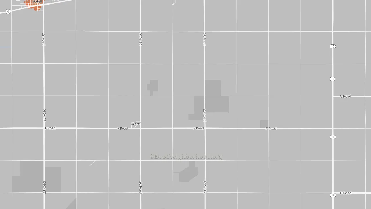 Bike Grade map of Keene, NE