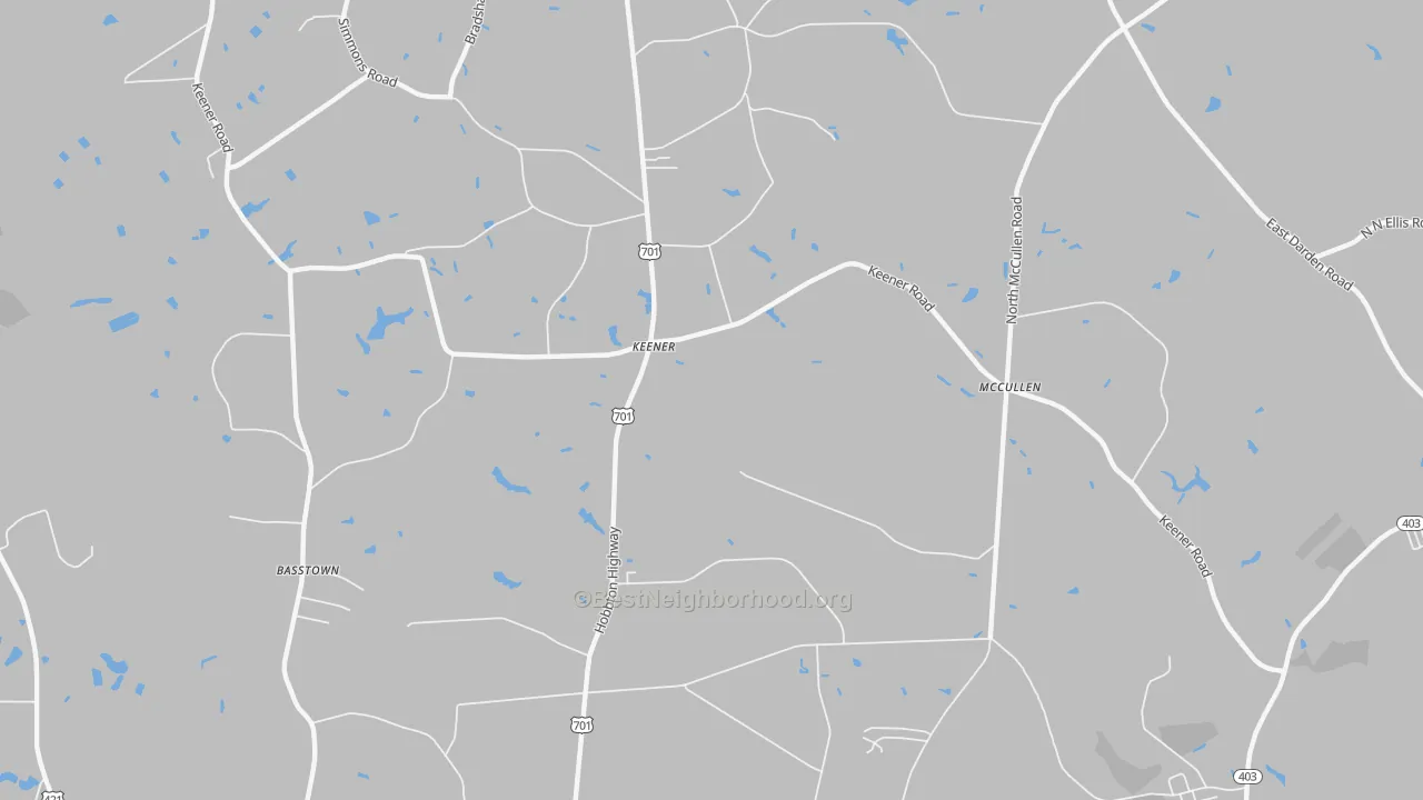 Bike Grade map of Keener, NC