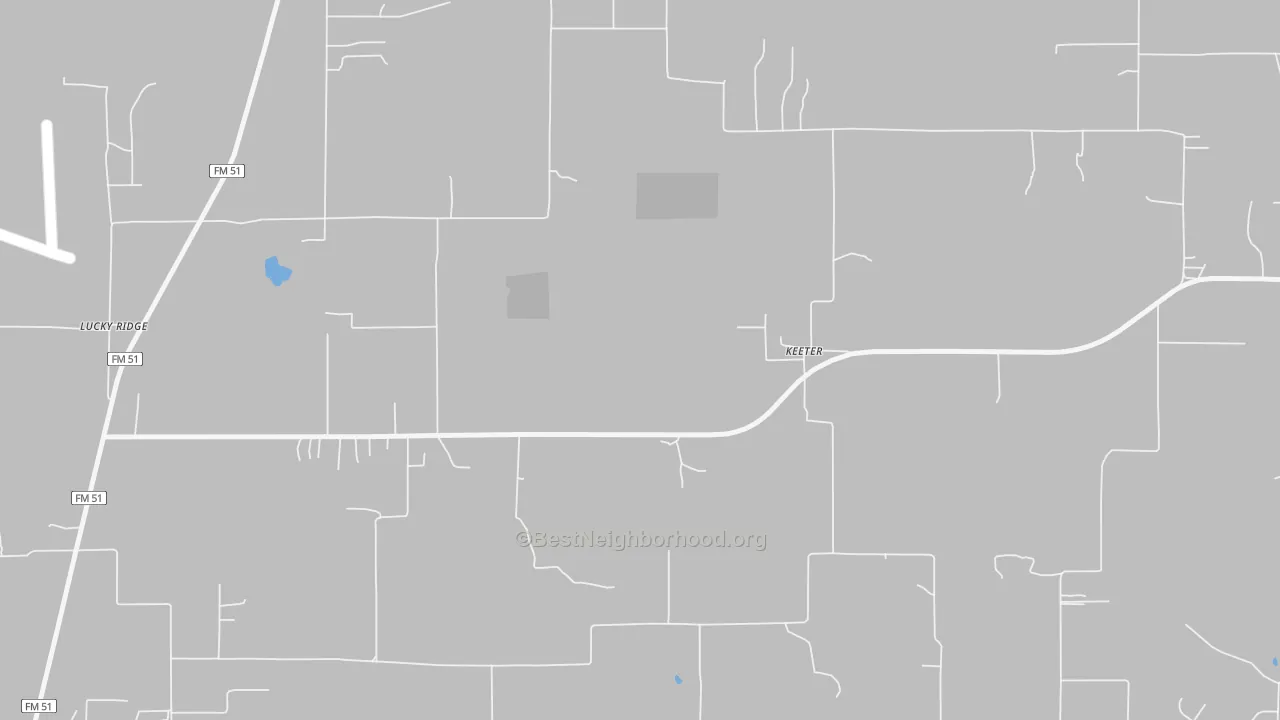Bike Grade map of Keeter, TX
