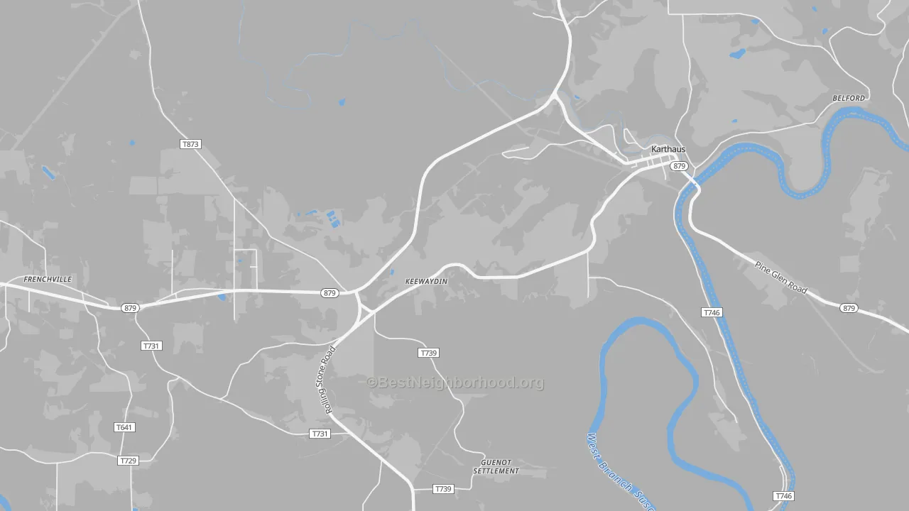 Bike Grade map of Keewaydin, PA
