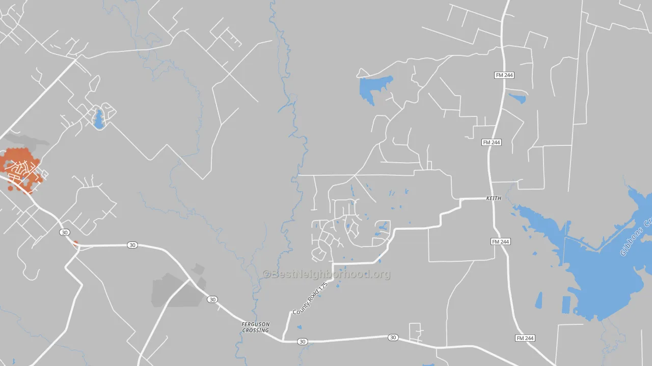 Bike Grade map of Keith, TX