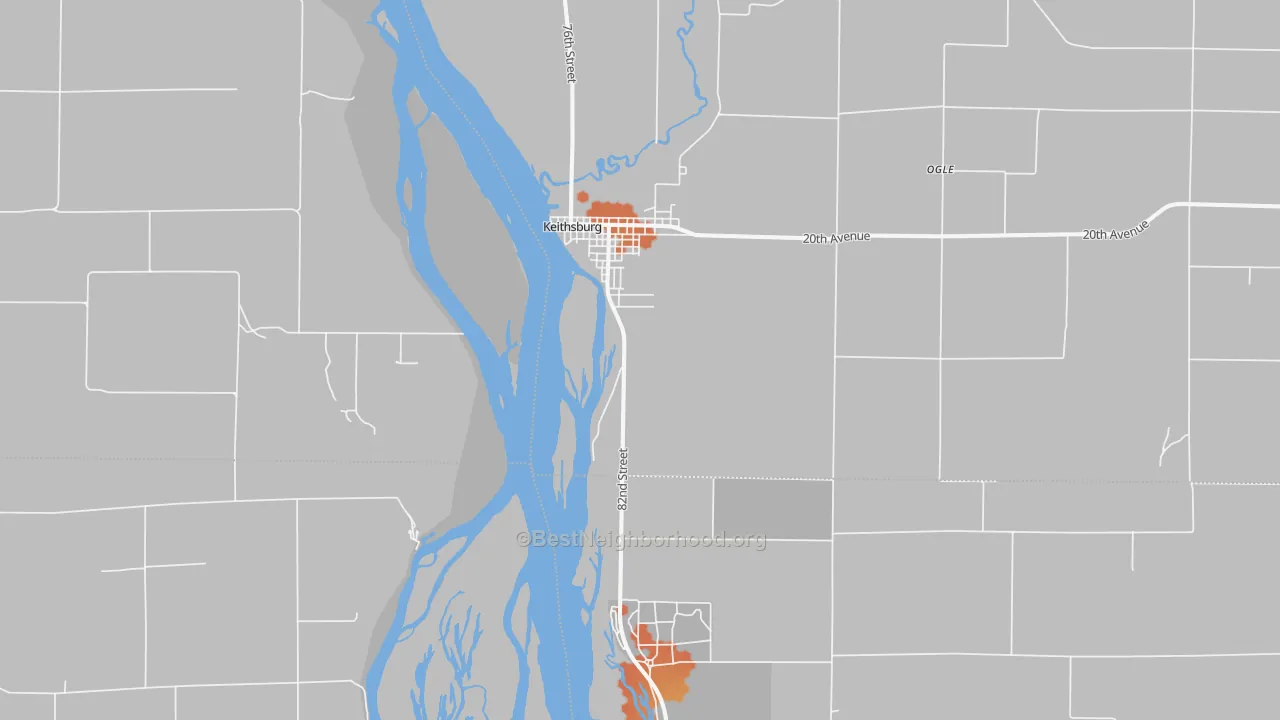 Bike Grade map of Keithsburg, IL