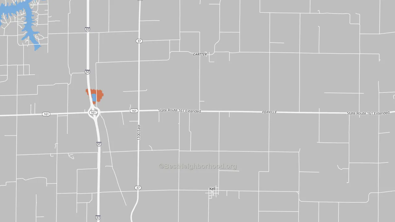 Bike Grade map of Kell, IL