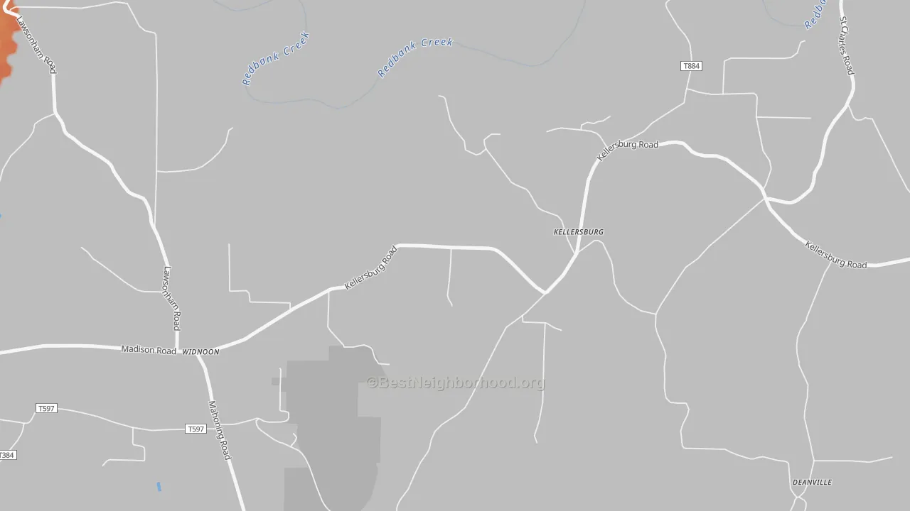 Bike Grade map of Kellersburg, PA