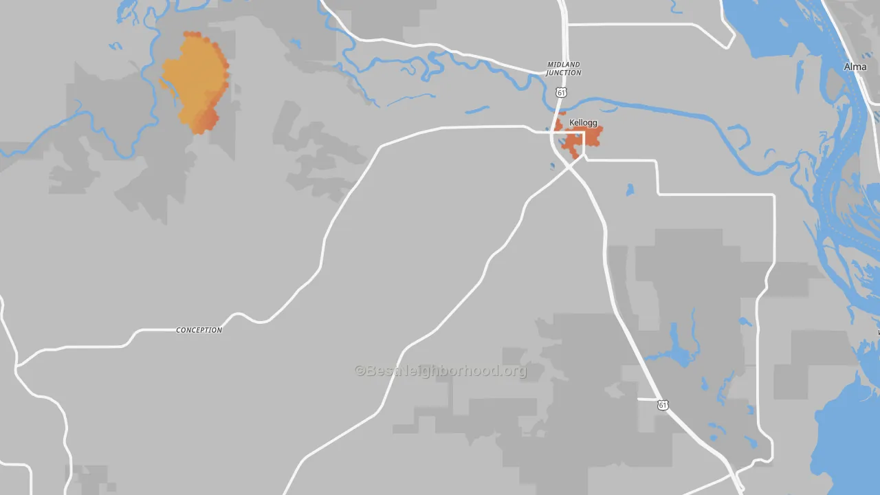 Bike Grade map of Kellogg, MN