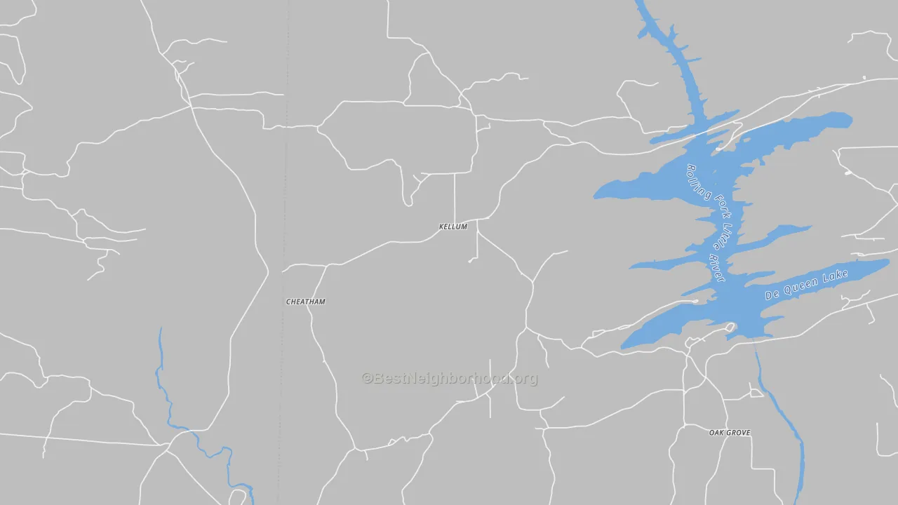 Bike Grade map of Kellum, AR