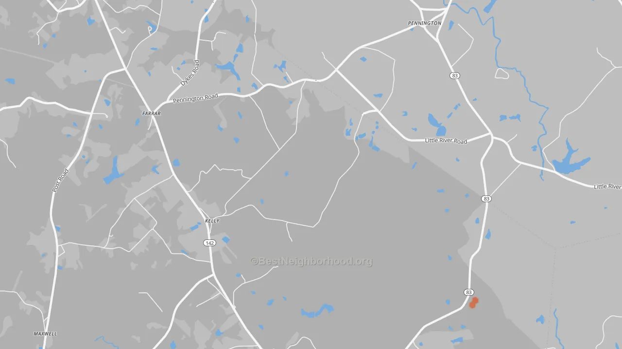 Bike Grade map of Kelly, GA