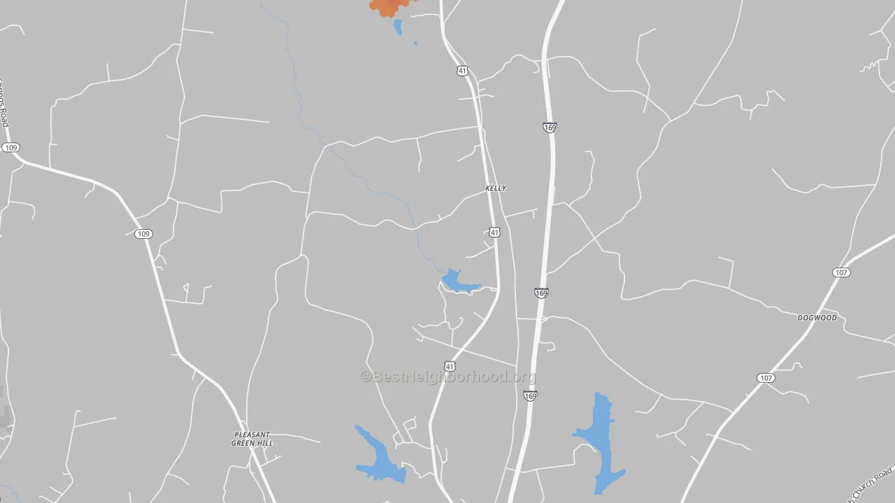 Bike Grade map of Kelly, KY