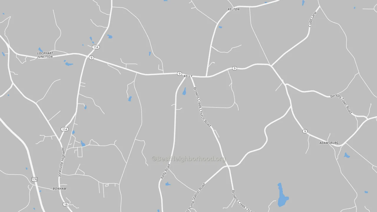 Bike Grade map of Kelly, SC