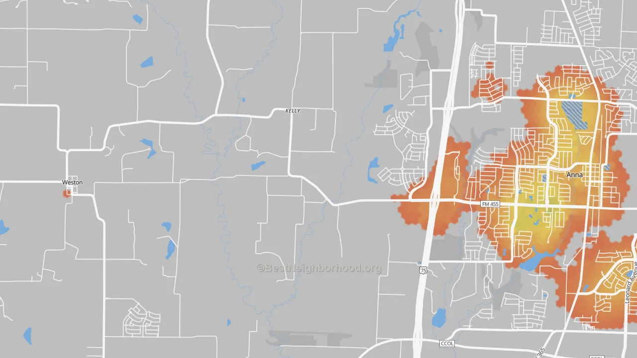 Bike Grade map of Kelly, TX